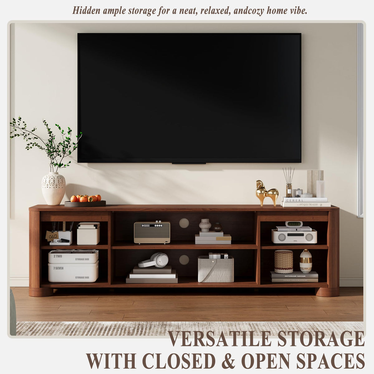 70" Walnut TV Stand T62495