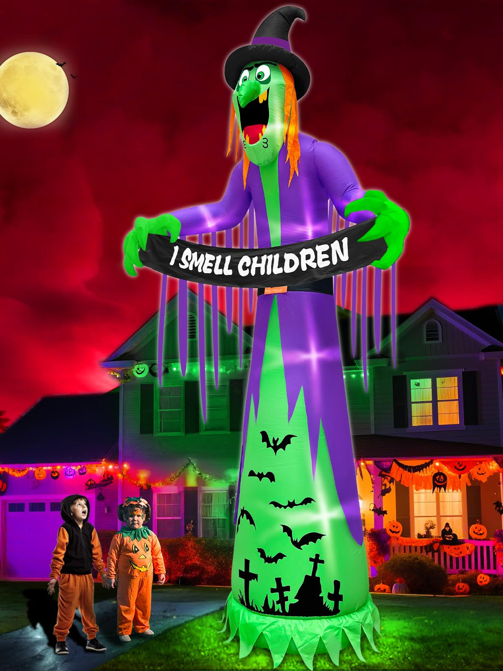 12FT Halloween Inflatables Witch Decorations W764