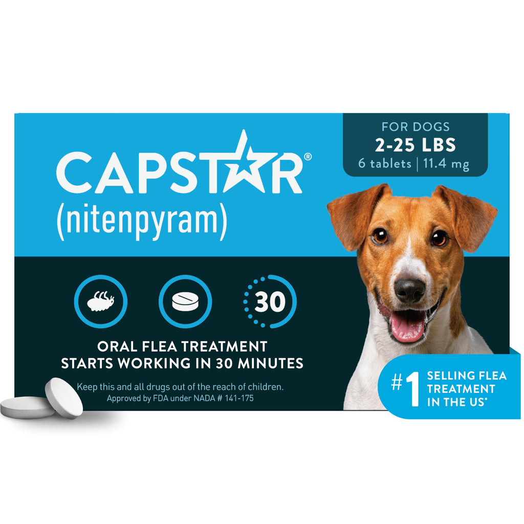 Oral Flea Tablets Dogs 2-25 lbs, Nitenpyram, 6-Dose J202497