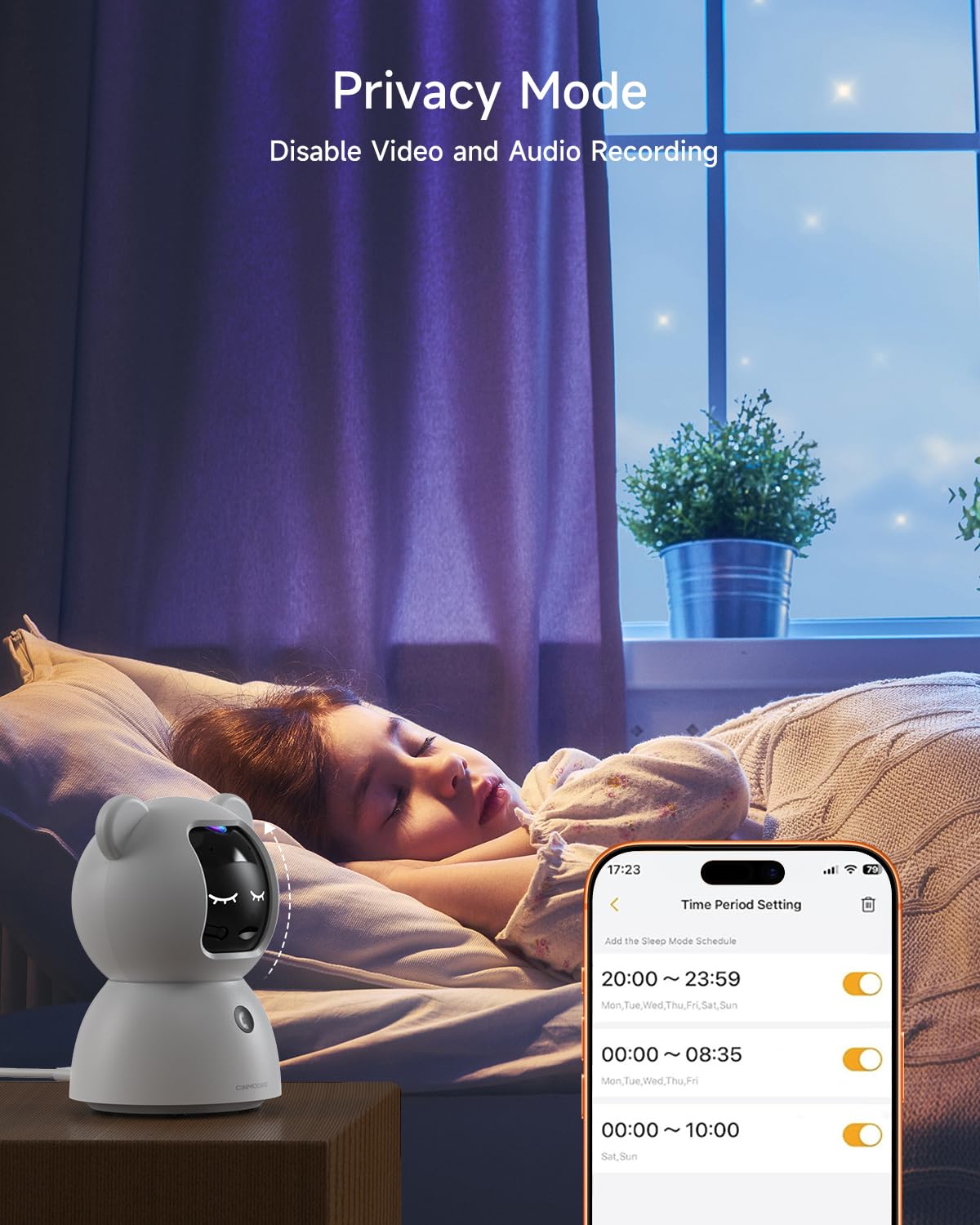 2 Pack 2.5K Indoor Security Cameras with Pan Tilt Night Vision 2-Way Audio T6773