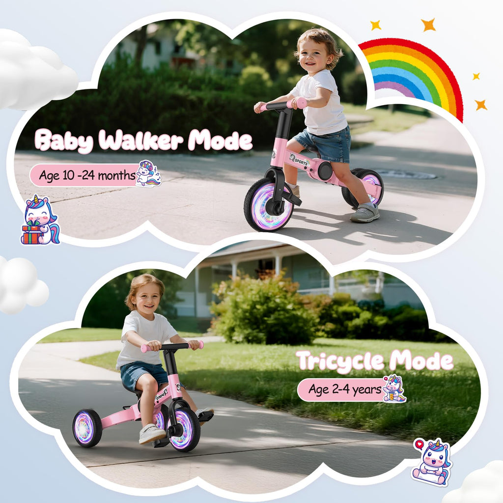 3 in 1 Toddler Balance Bike with Removable Pedals I101534
