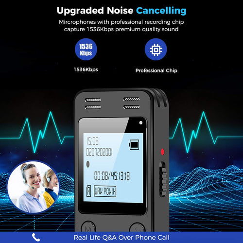 128GB Digital Voice Recorder with Playback L95575
