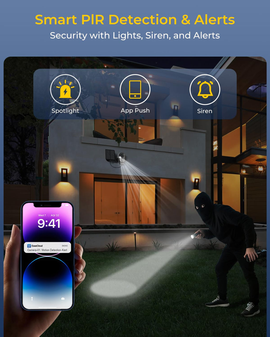 4 Cam Wireless Solar Security Camera System F278
