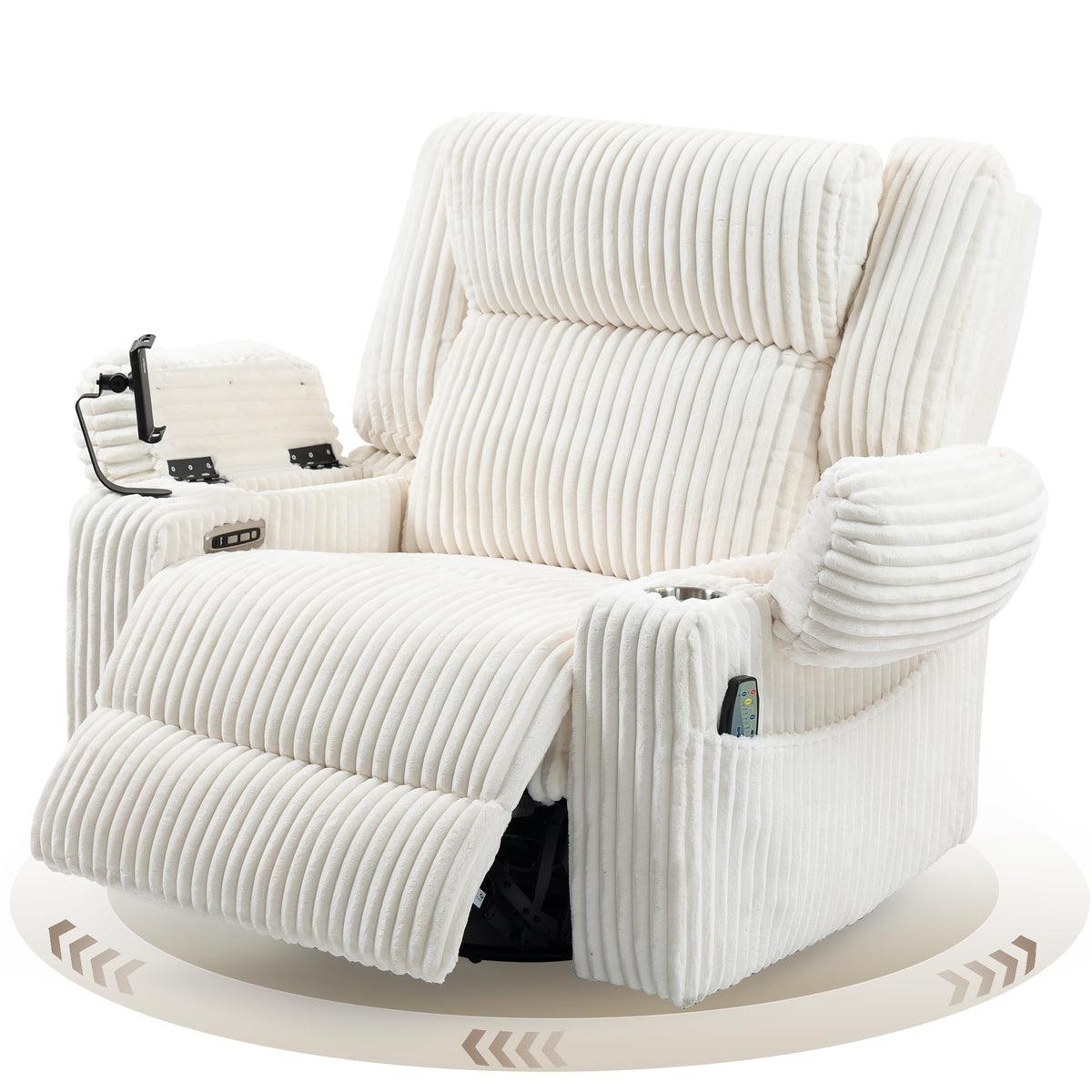 Power Swivel Rocker Recliner with Adjustable Headrest G737563
