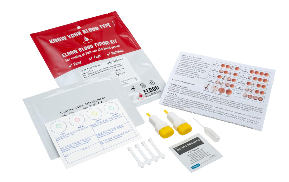 Blood Typing Kit, 1 Test Pack L2296