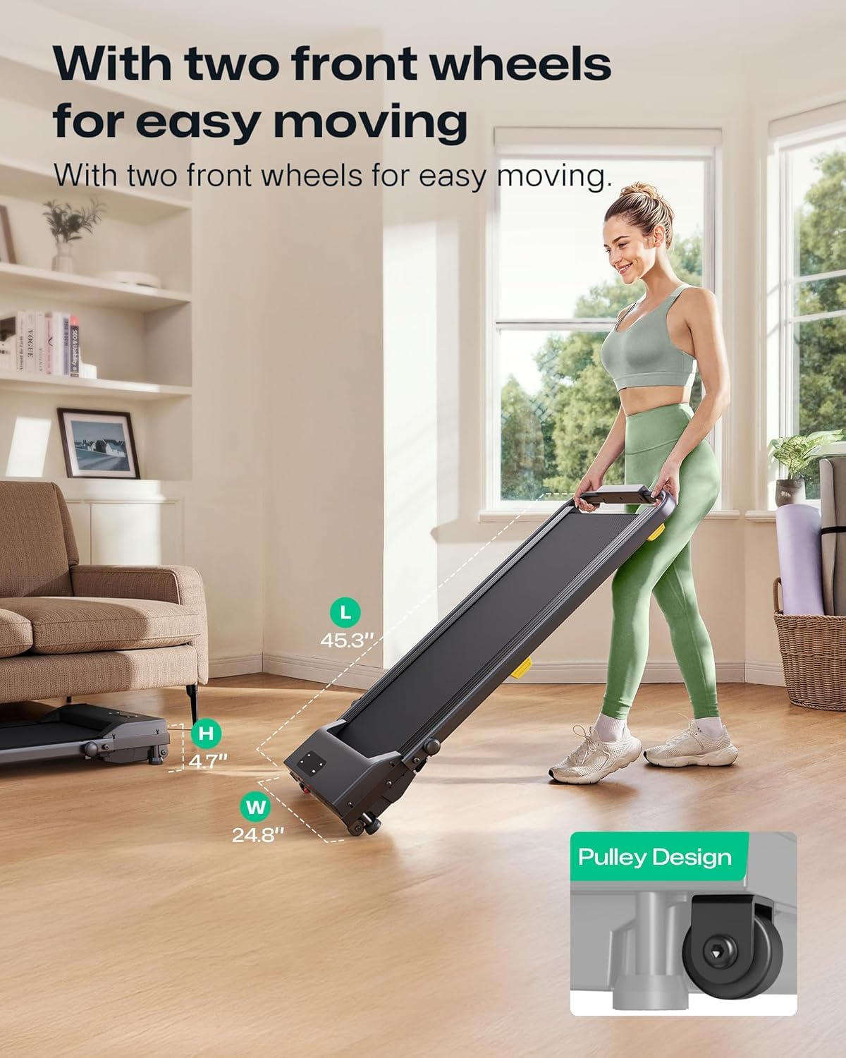 2.5HP Portable Walking Treadmill with Incline R49724