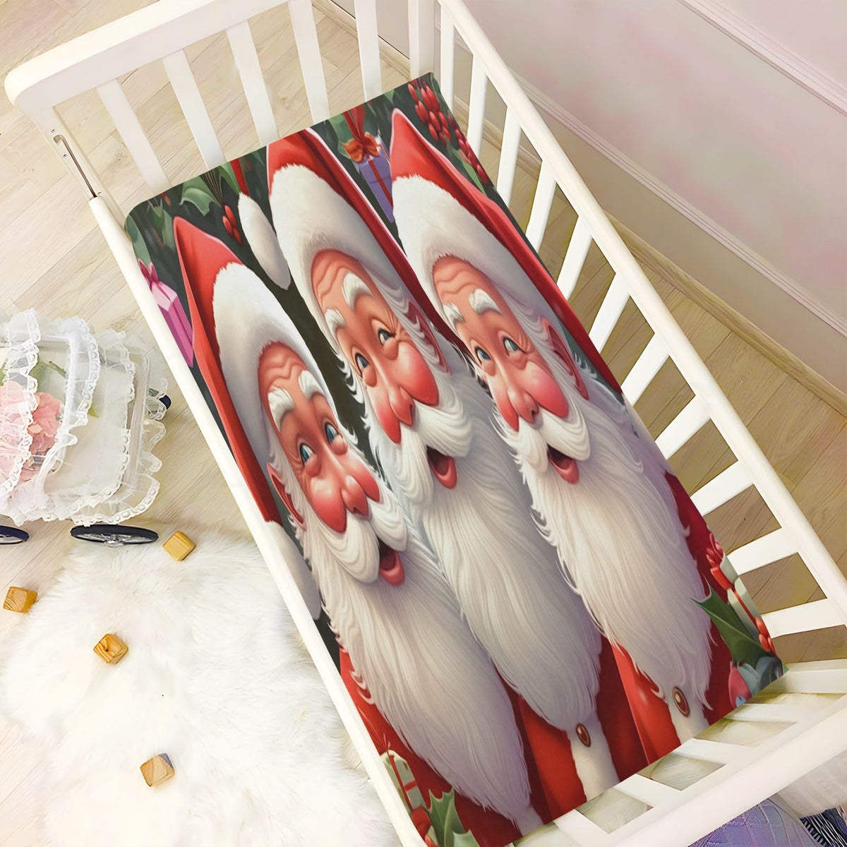 Santa Crib Sheet 52" x 28" D779
