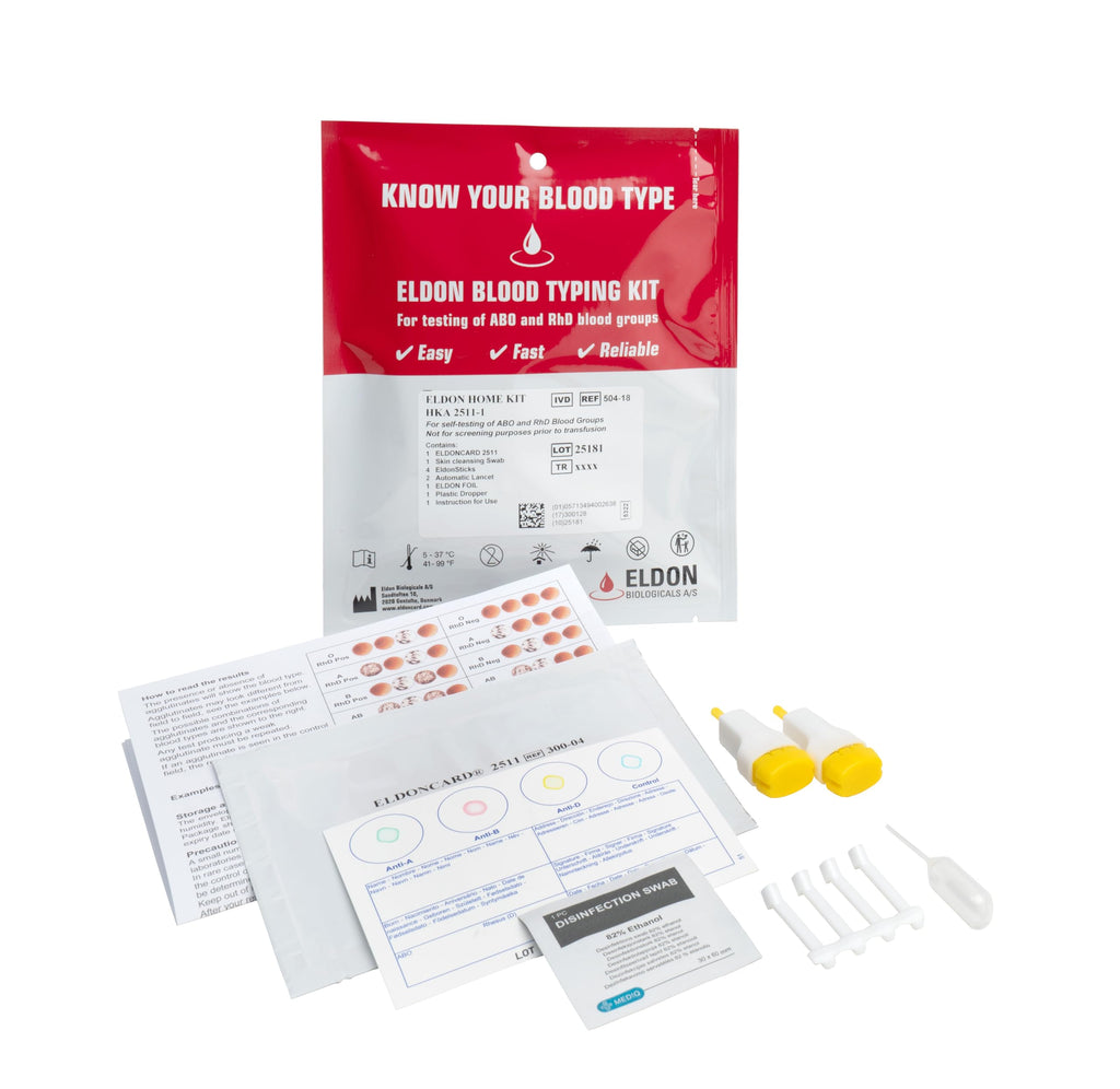 Blood Typing Kit, 1 Test Pack L2296