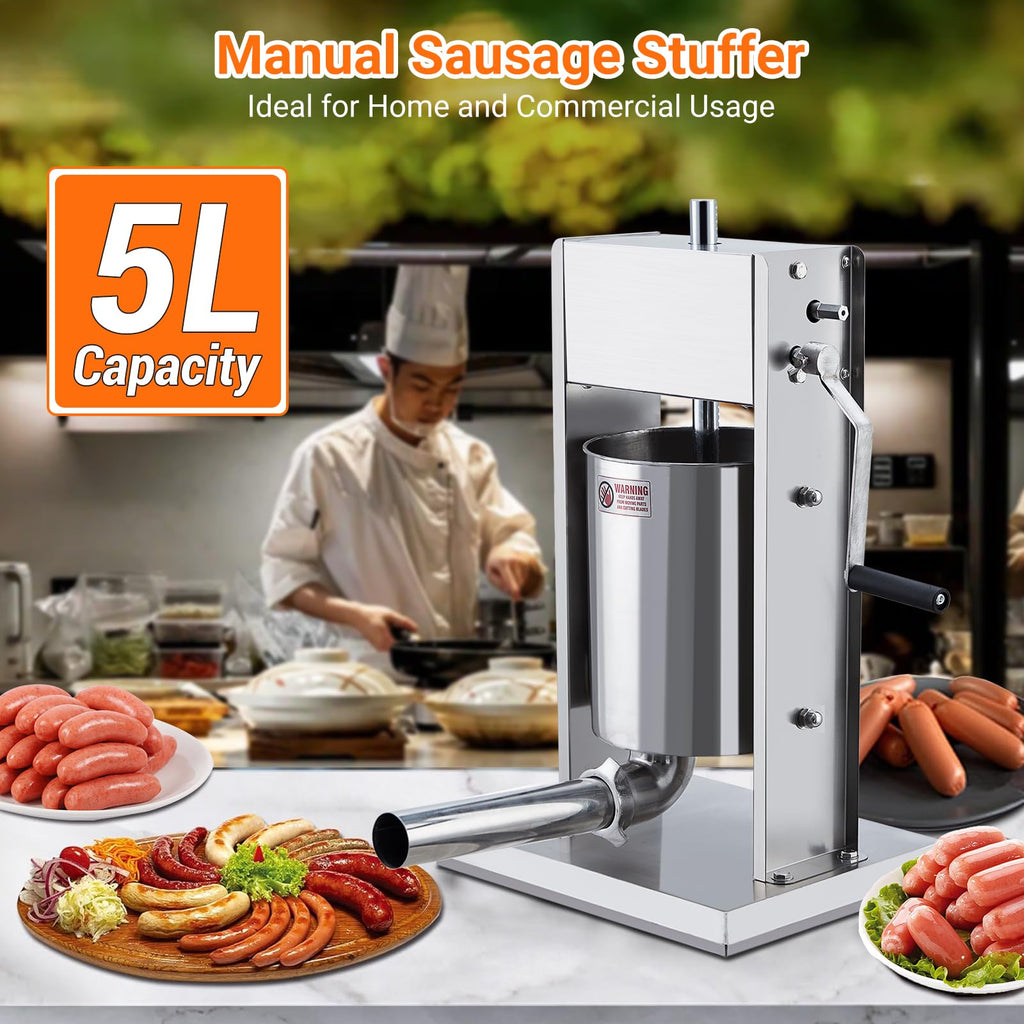 5L Stainless Steel Manual Sausage Stuffer R8162