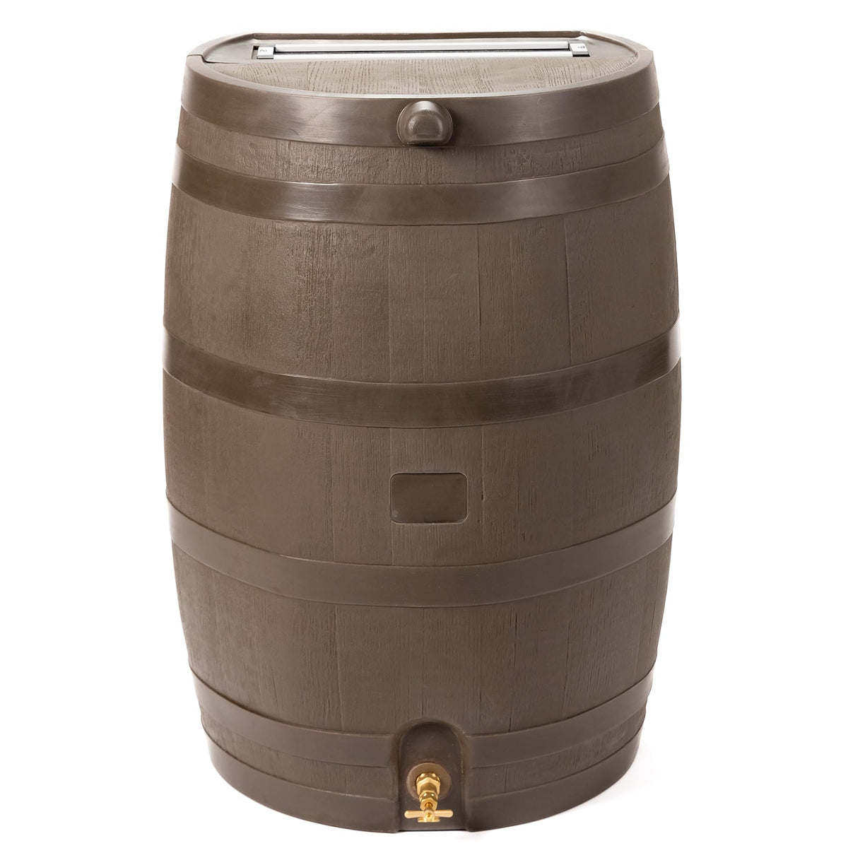 50-Gallon Flat Back Rain Barrel with Brass Spigot Q117451