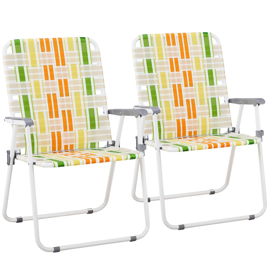 Oversized Webbed Folding Lawn Chairs 2 Pack K5491