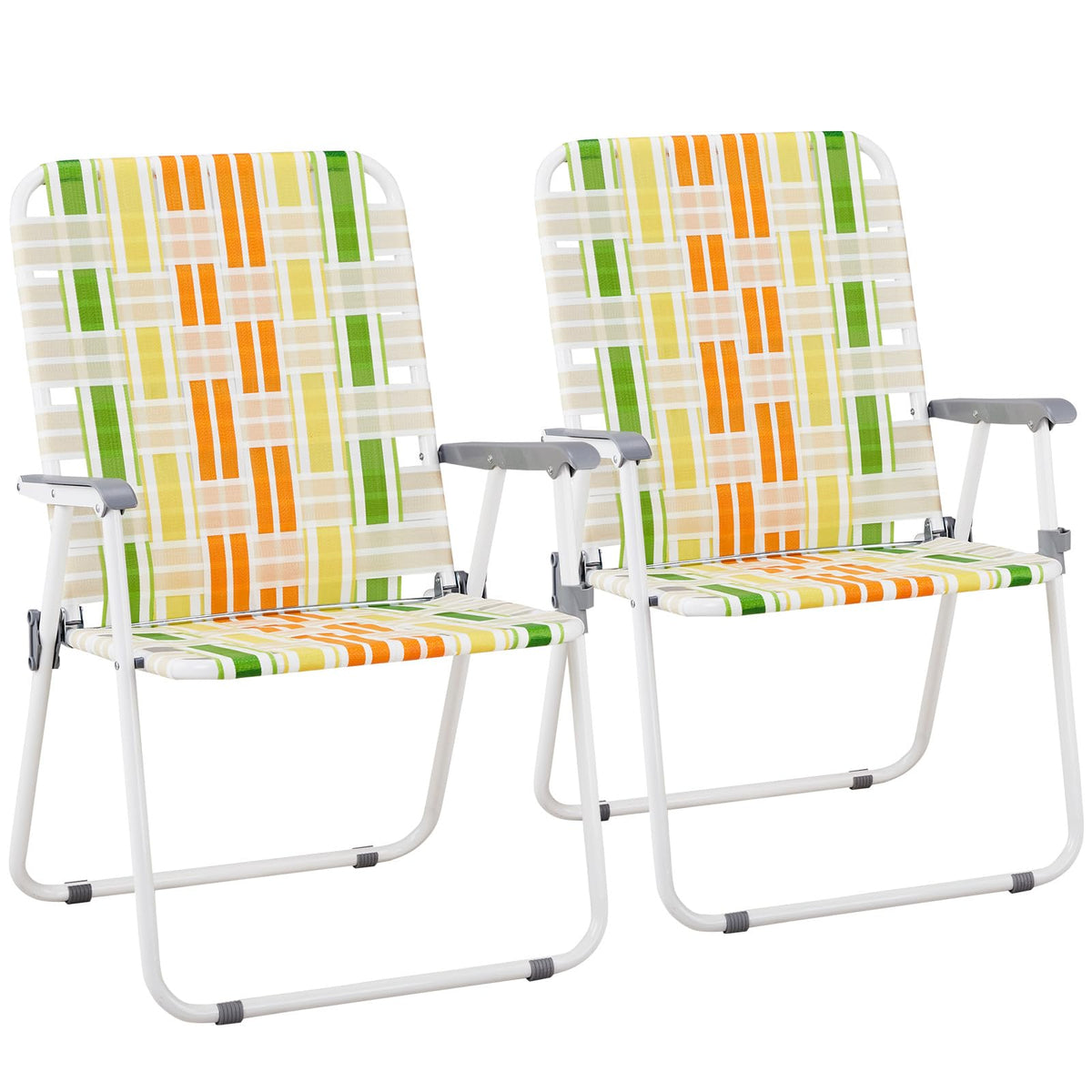 Oversized Webbed Folding Lawn Chairs 2 Pack K5491