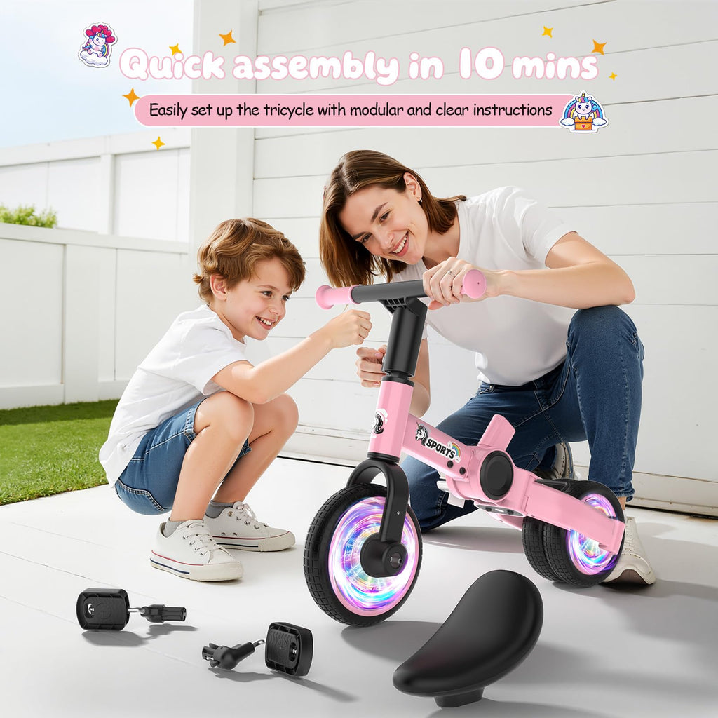 3 in 1 Toddler Balance Bike with Removable Pedals I101534