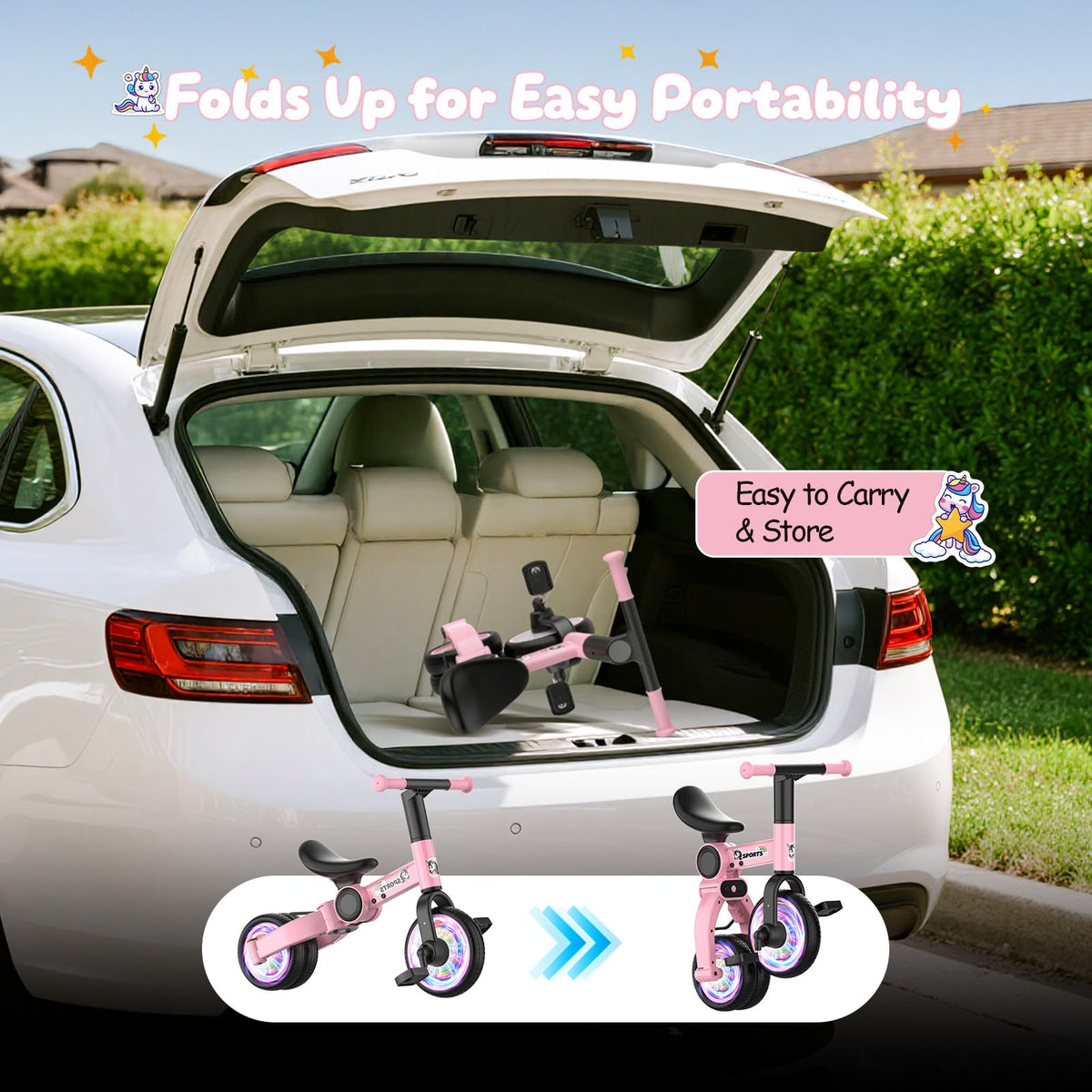 3 in 1 Toddler Balance Bike with Removable Pedals I101534