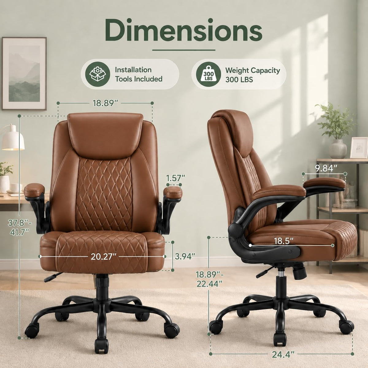 Camel Brown Home Office Chair U643034