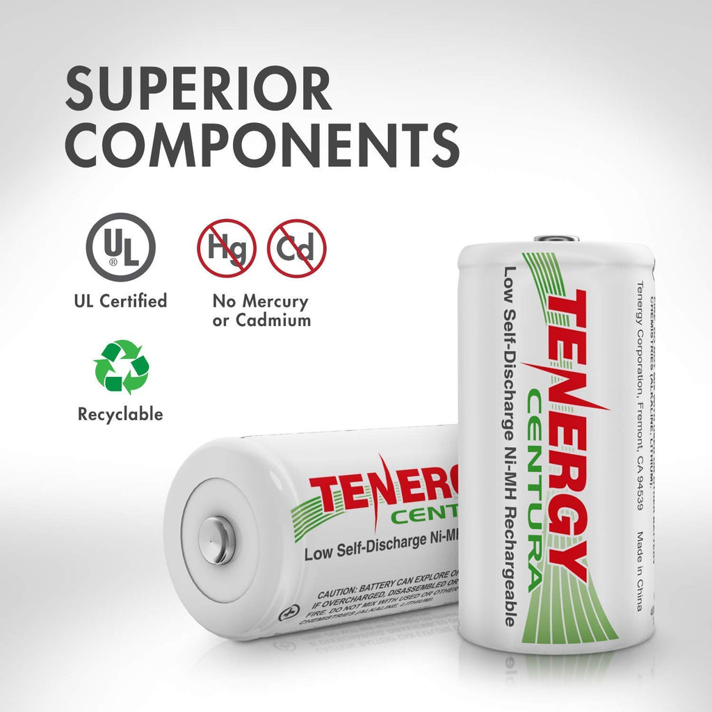 8 Pack NiMH Rechargeable C D Batteries L2285