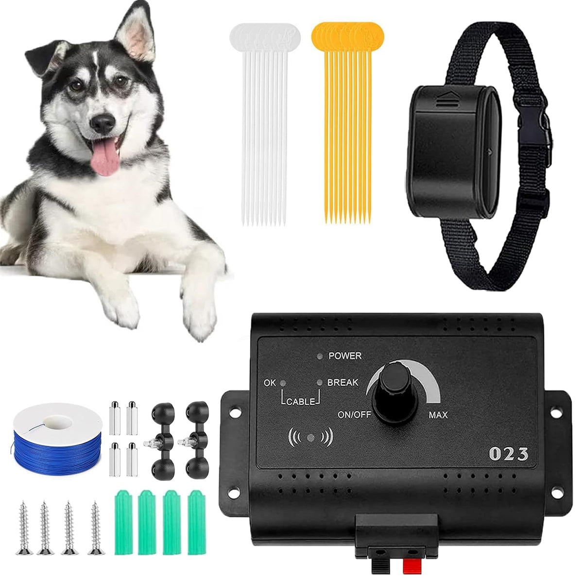 Electric Dog Fence Pet Containment System, Waterproof Training Collar A273