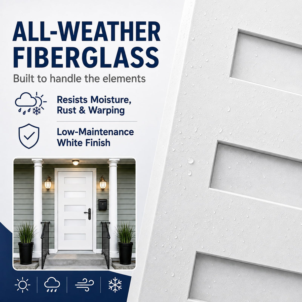 36"x80" Fiberglass Entry Door B459