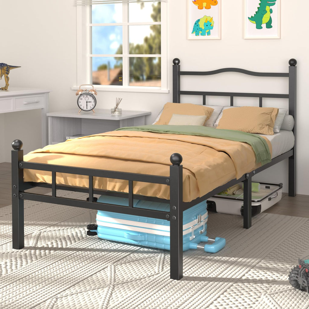 14 Inch Twin Bed Frame with Headboard and Footboard H14018