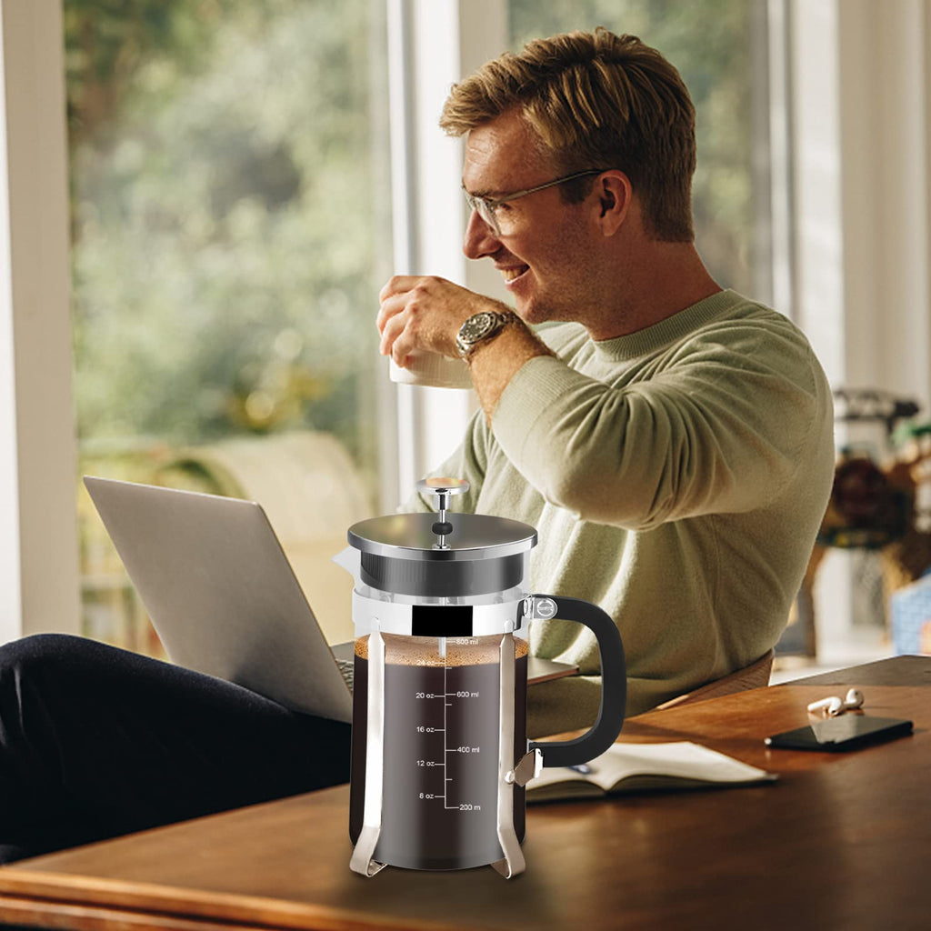 34oz Stainless Steel French Press Coffee Maker A9624