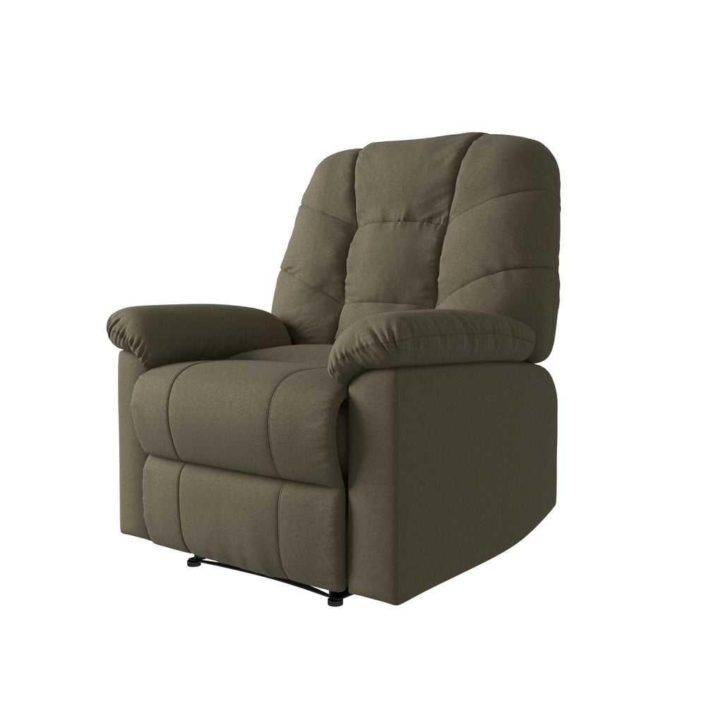 Velvet Swivel Rocker Recliner Chair with Adjustable Backrest and Footrest P731911