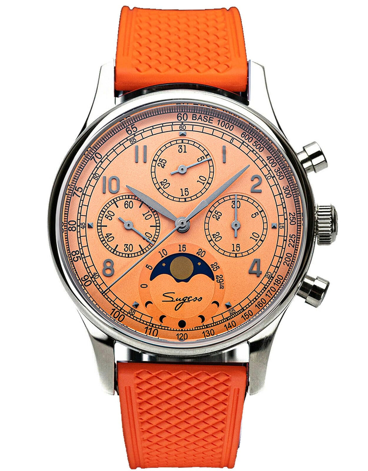 40mm Mechanical Chronograph Mens Wrist Watch E2390