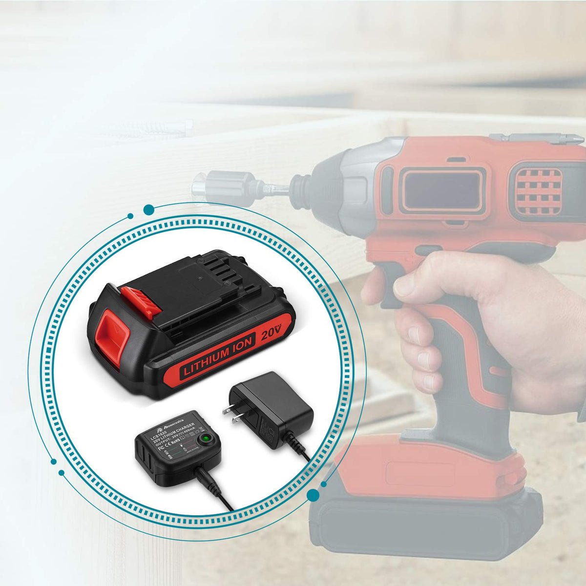 20V Lithium Battery and Charger S2682