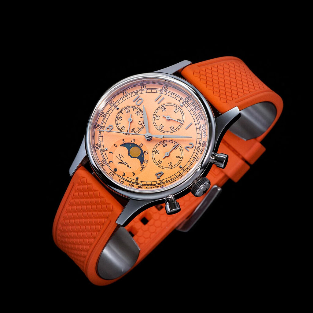 40mm Mechanical Chronograph Mens Wrist Watch E2390