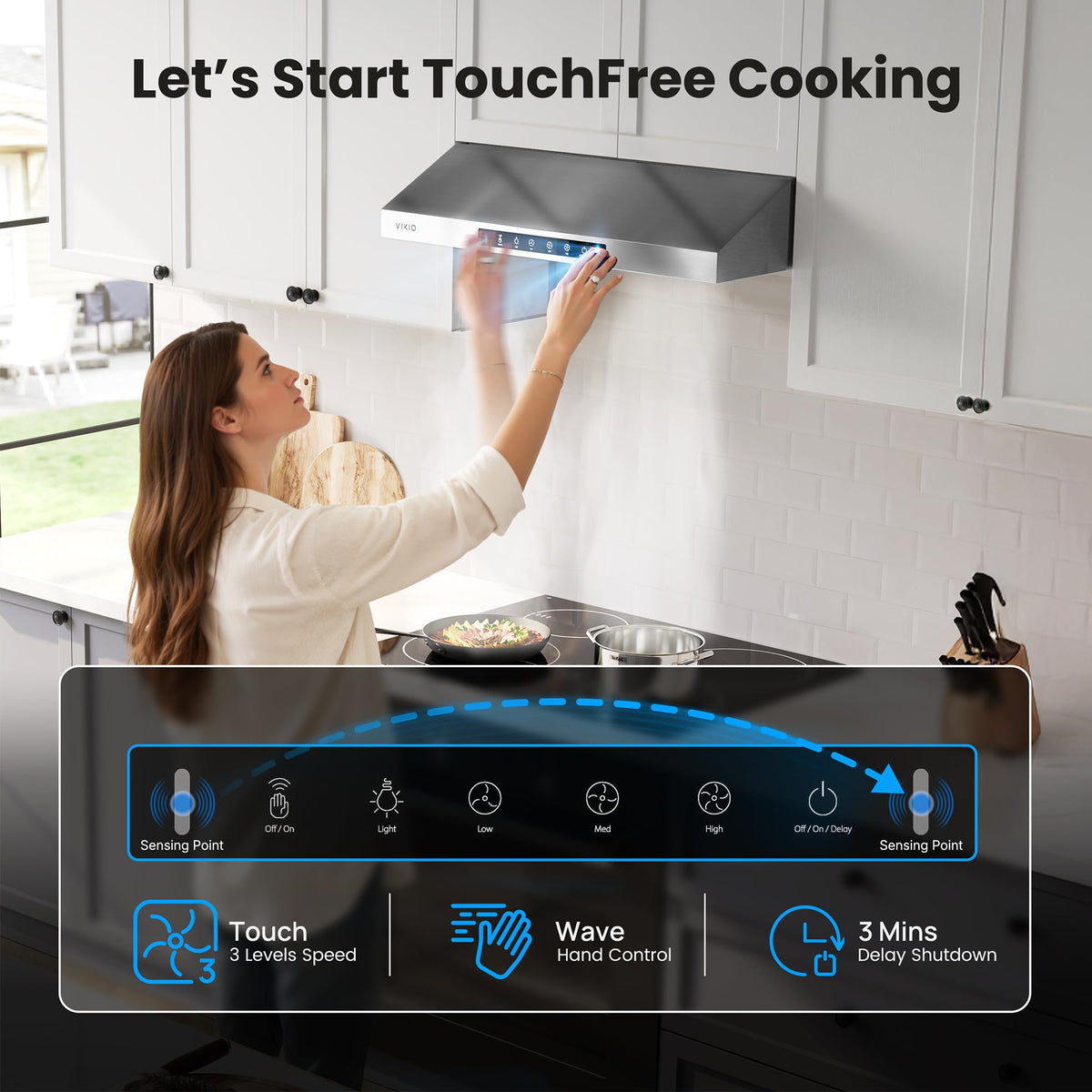 30 Inch Under Cabinet Range Hood 900 CFM Dual Motor A101