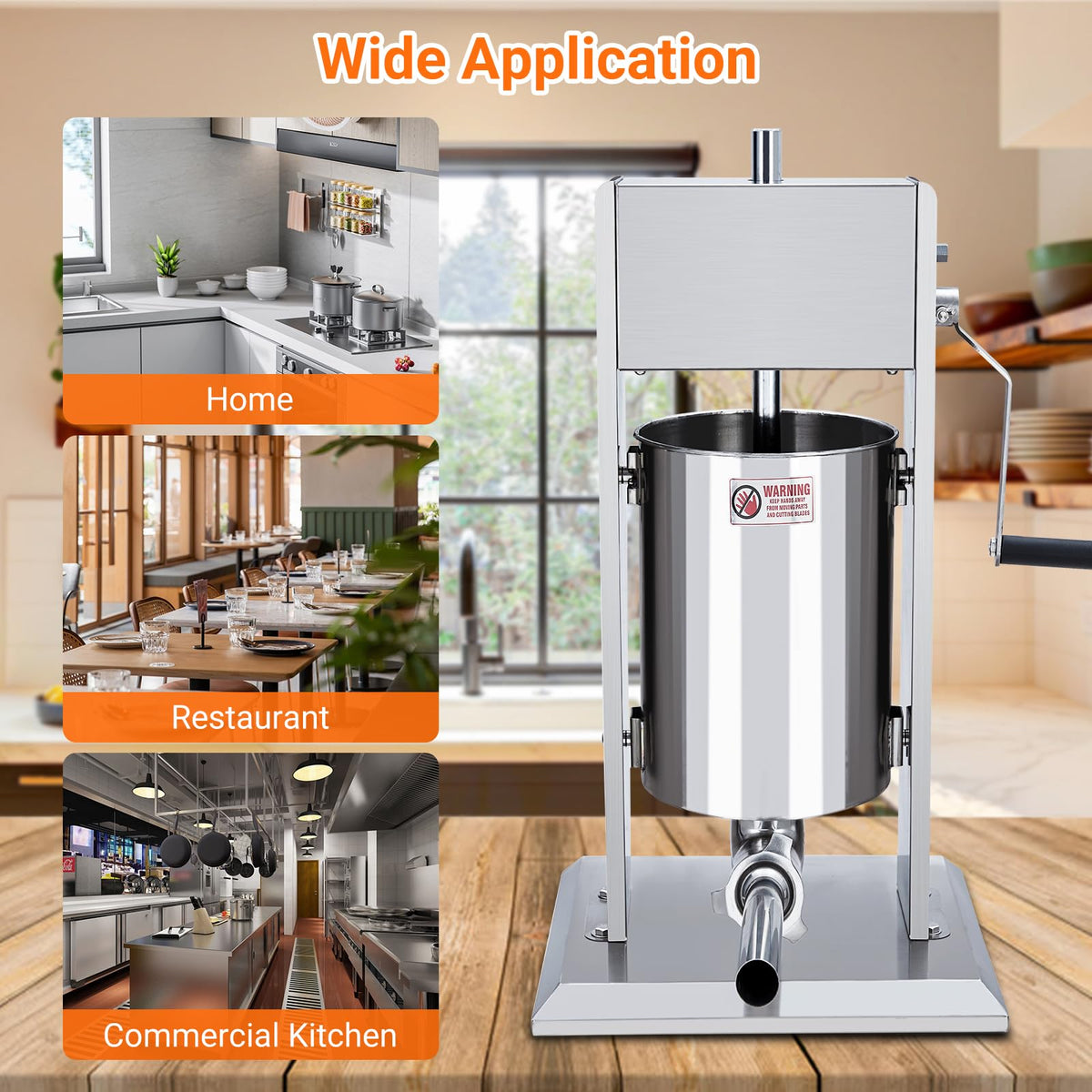 5L Stainless Steel Manual Sausage Stuffer R8162