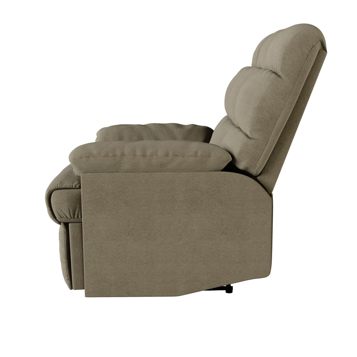 Velvet Swivel Rocker Recliner Chair with Adjustable Backrest and Footrest P731911