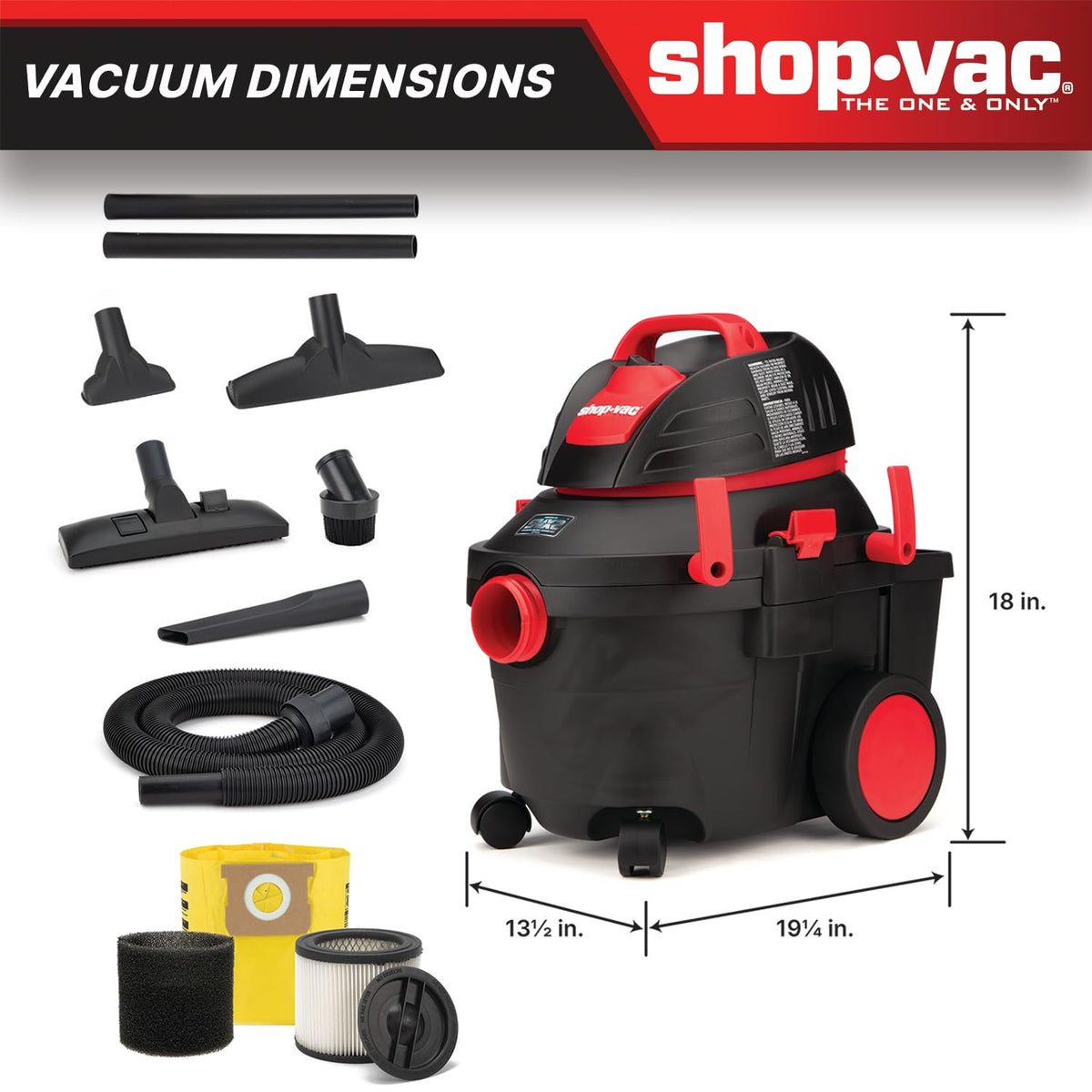 4 Gallon 5.5 Peak HP Wet/Dry Vac with Blower U90915