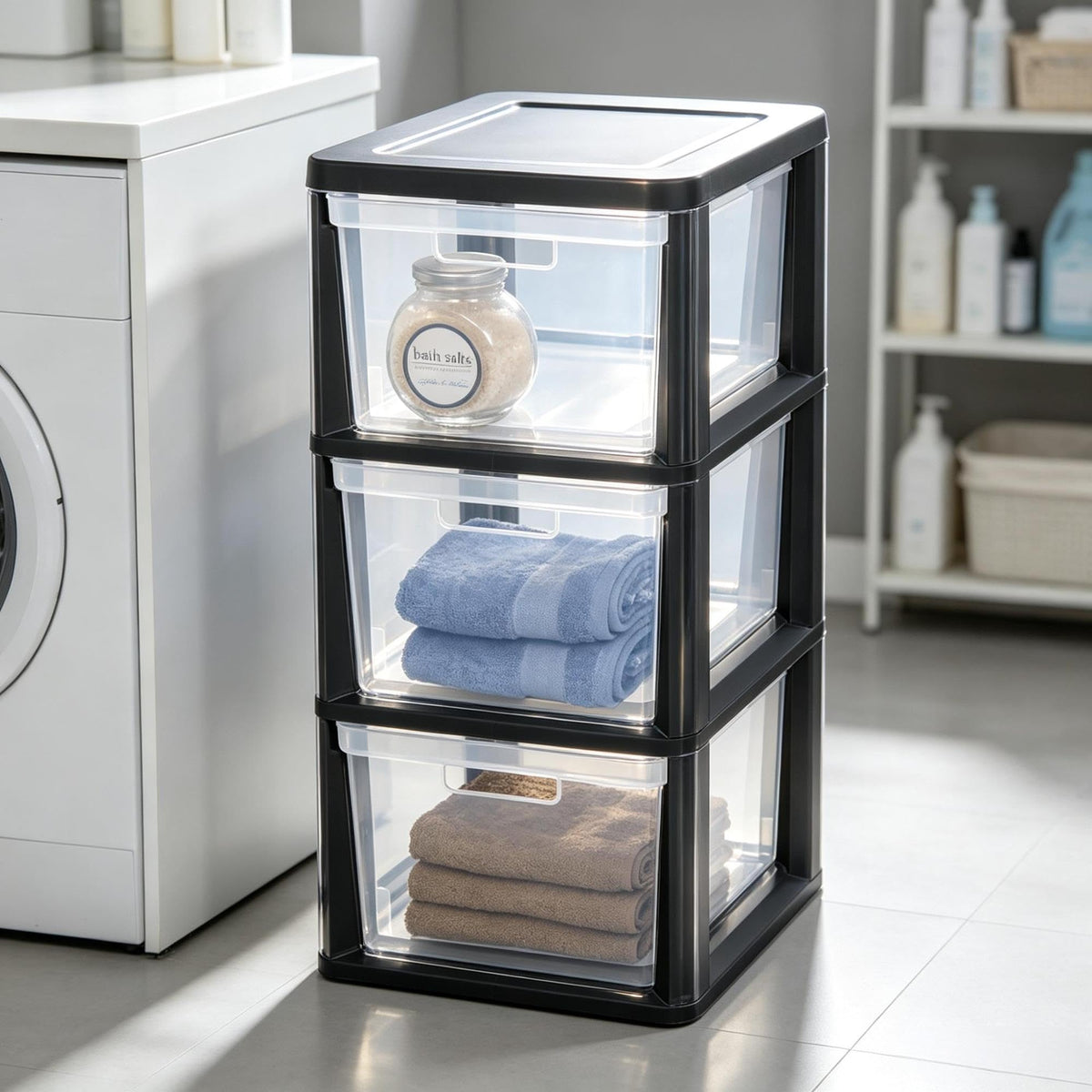 3-Drawer Plastic Storage Tower L882500