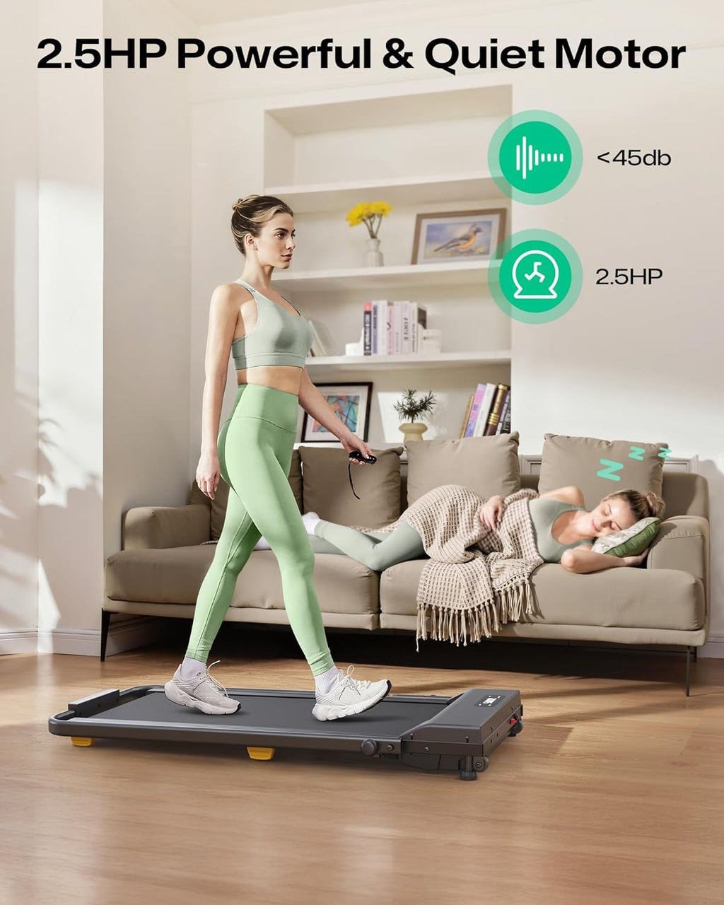 2.5HP Portable Walking Treadmill with Incline R49724