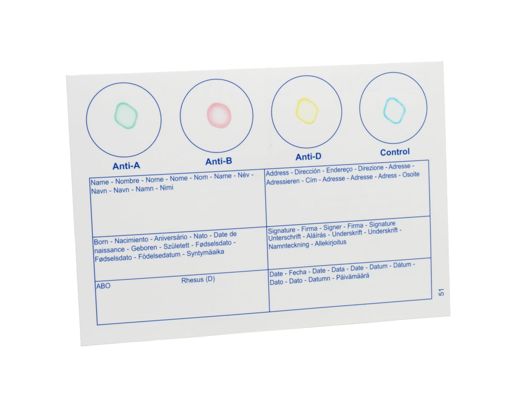 Blood Typing Kit, 1 Test Pack L2296