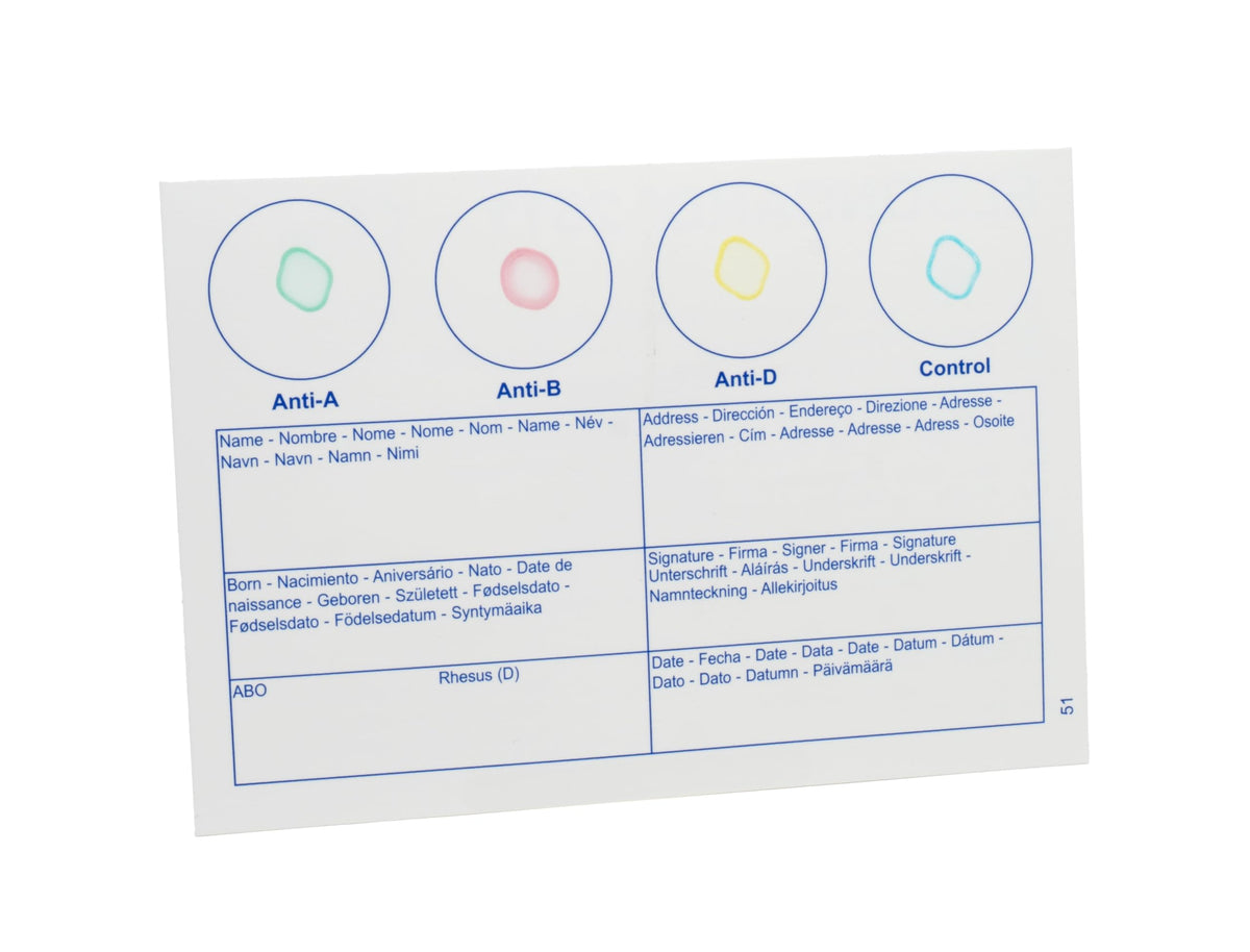 Blood Typing Kit, 1 Test Pack L2296