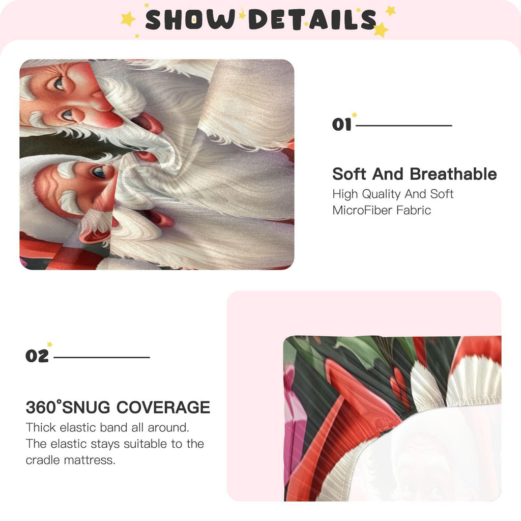 Santa Crib Sheet 52" x 28" D779