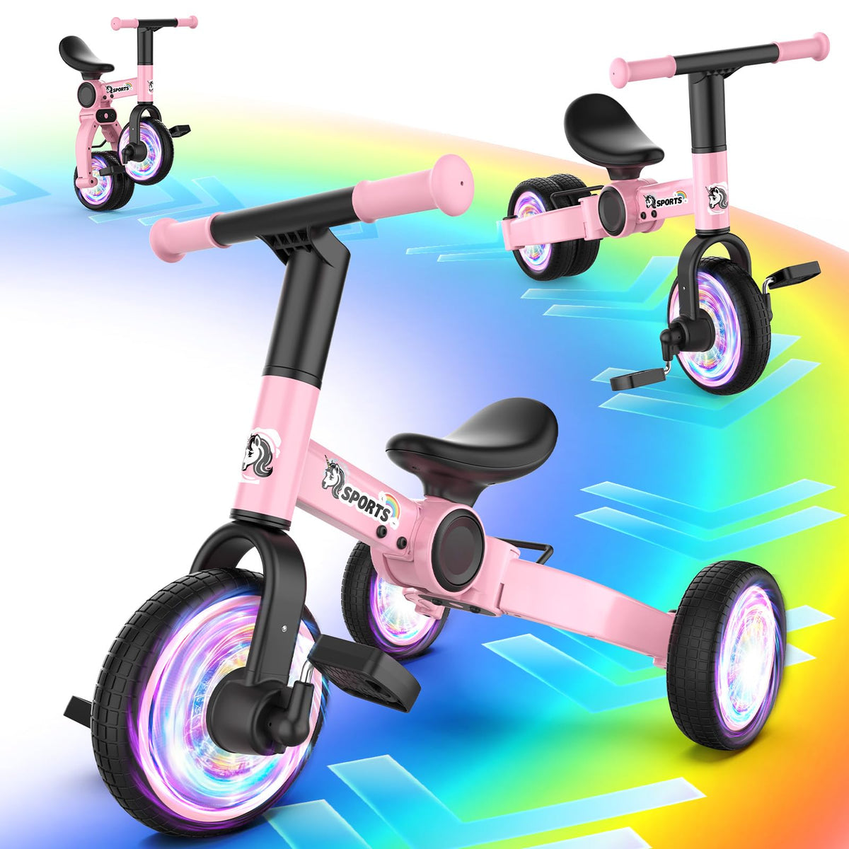 3 in 1 Toddler Balance Bike with Removable Pedals I101534