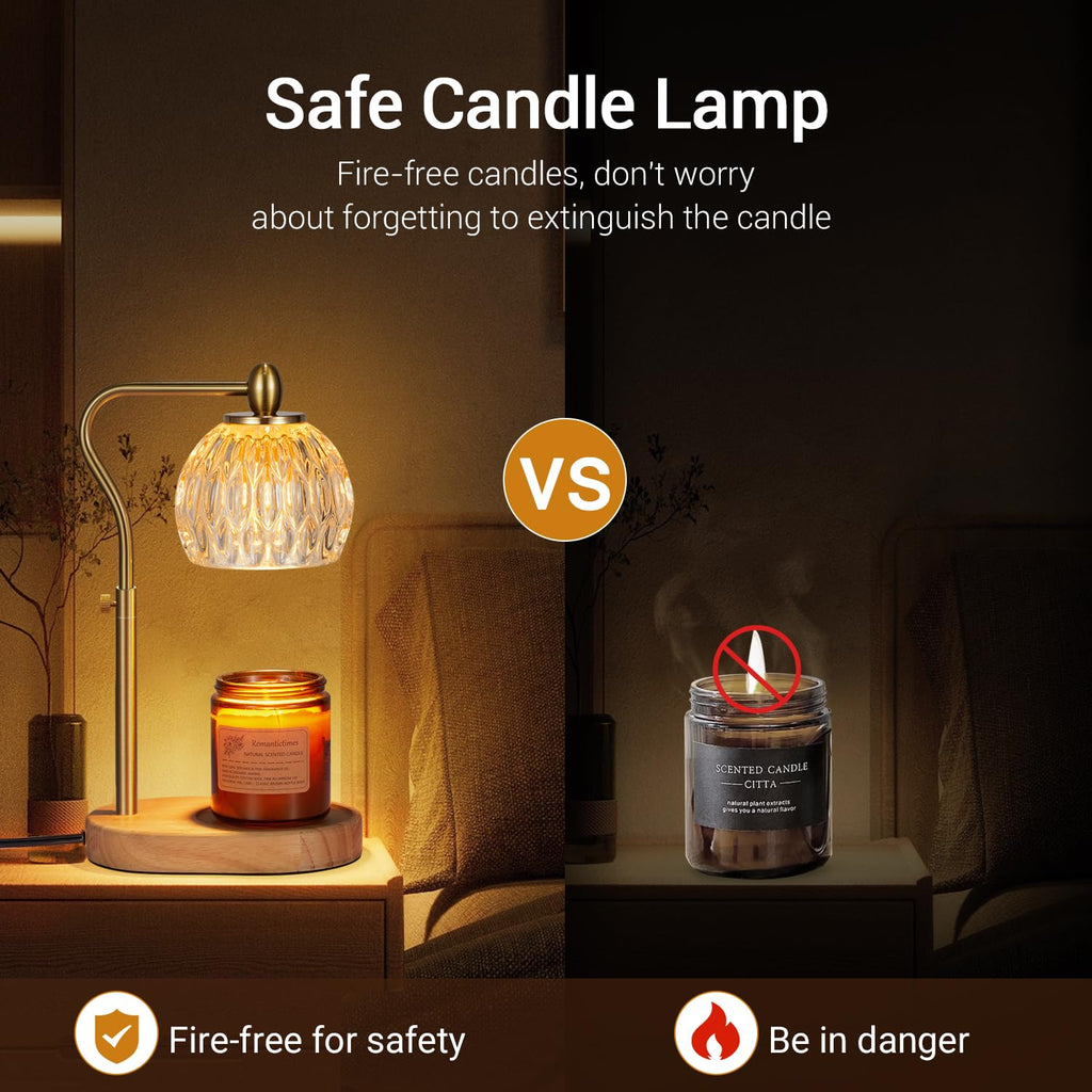 Candle Warmer Lamp with Timer & Dimmer Height Adjustable K338