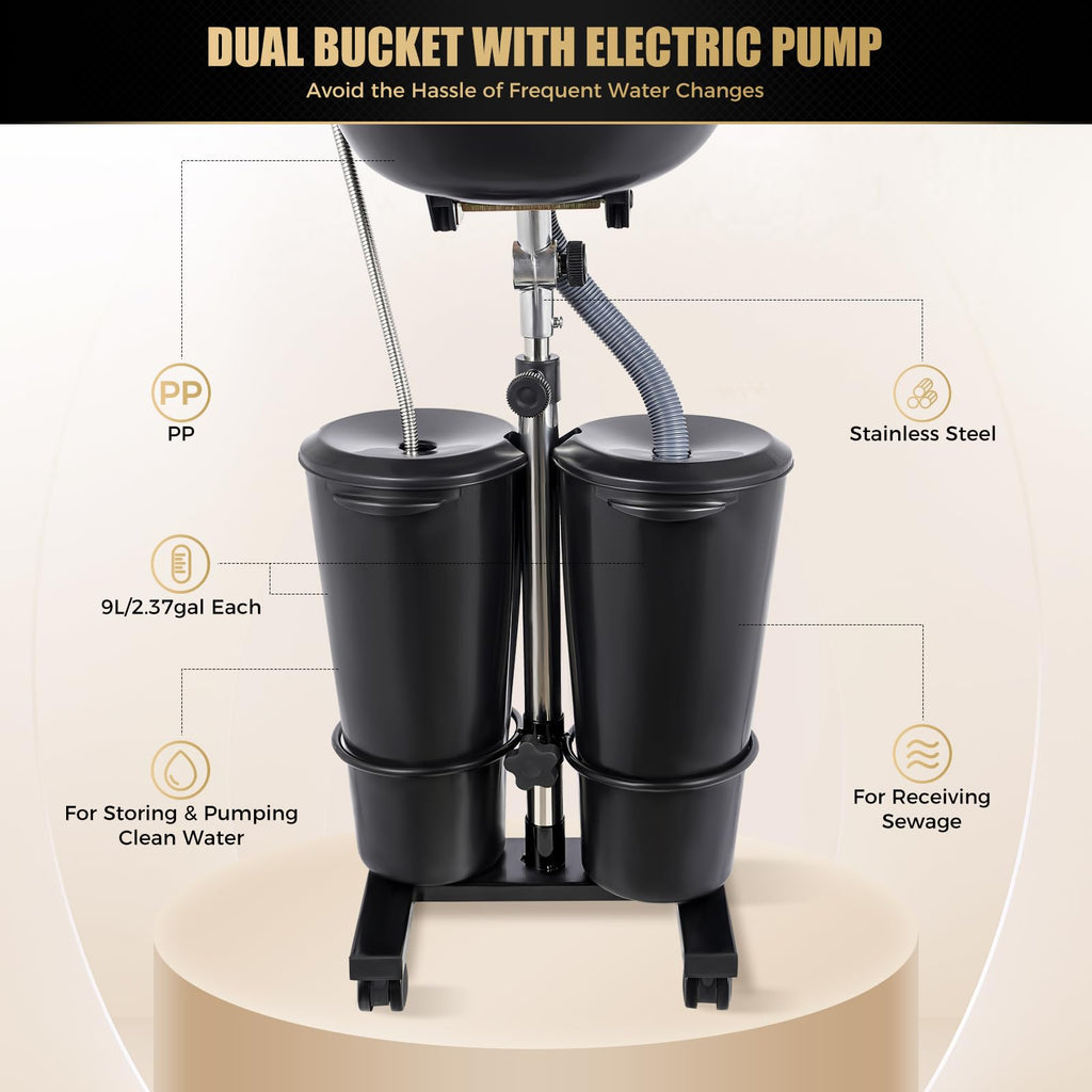 Portable Shampoo Bowl with Electric Pump Y861500