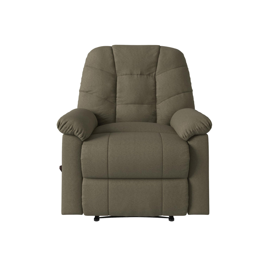 Velvet Swivel Rocker Recliner Chair with Adjustable Backrest and Footrest P731911