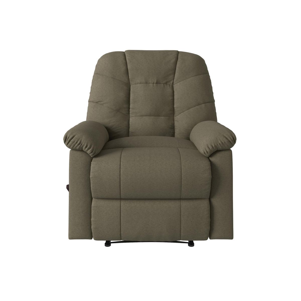 Velvet Swivel Rocker Recliner Chair with Adjustable Backrest and Footrest P731911