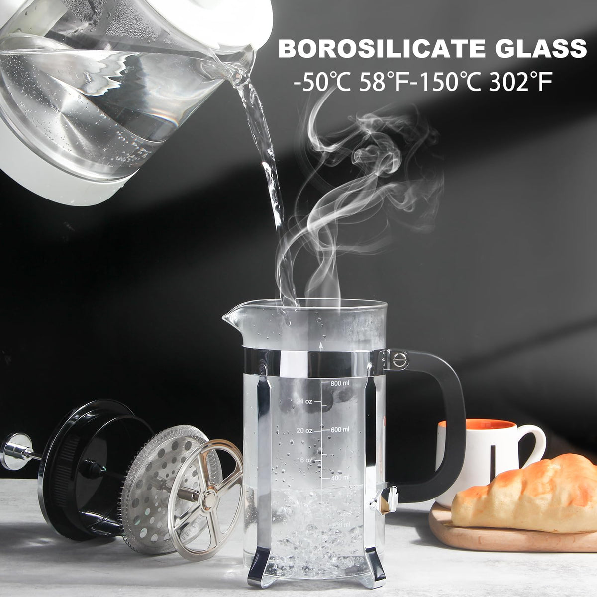 34oz Stainless Steel French Press Coffee Maker A9624