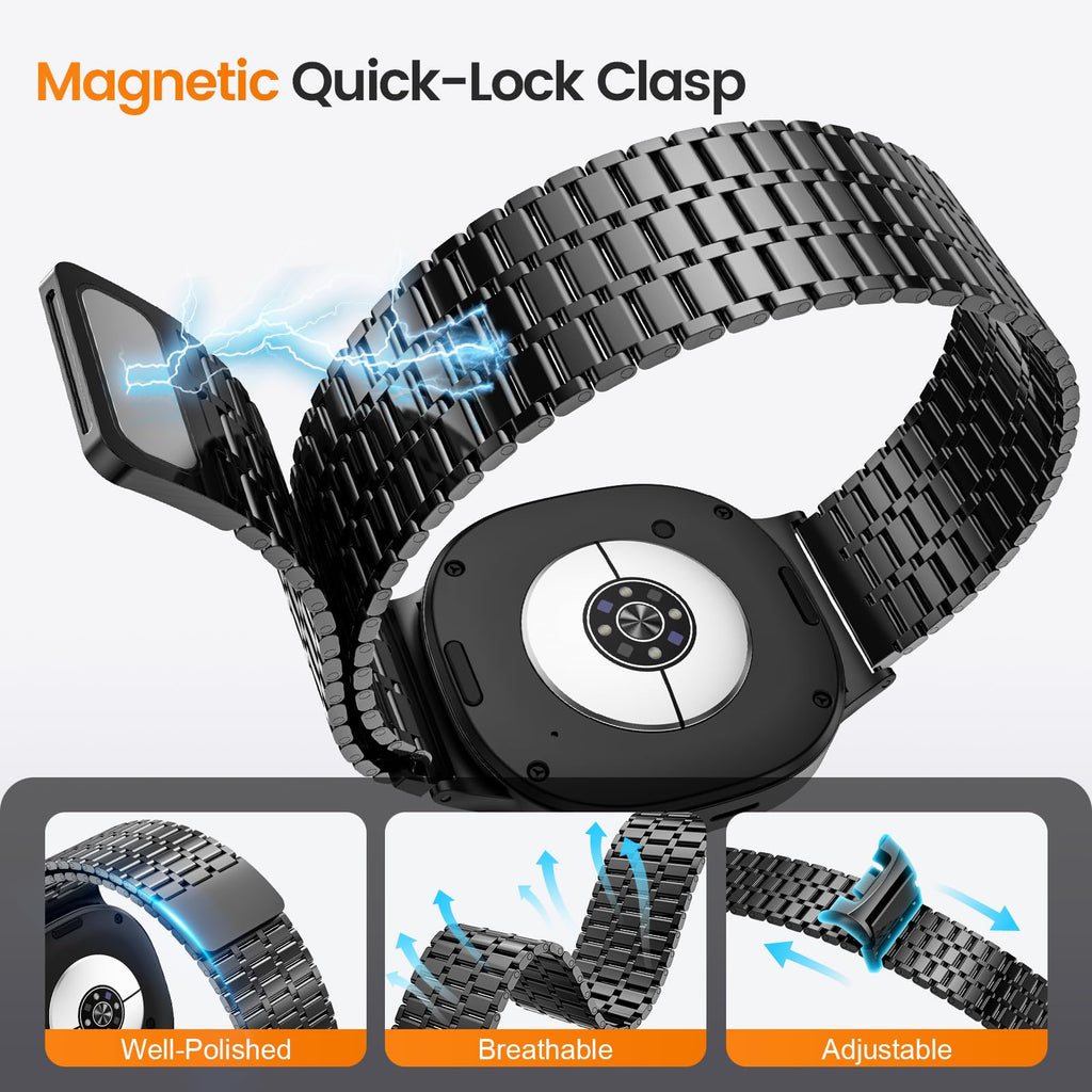 Magnetic Metal Band for Galaxy Watch 9 8 40mm 44mm/8 Classic 46mm W662