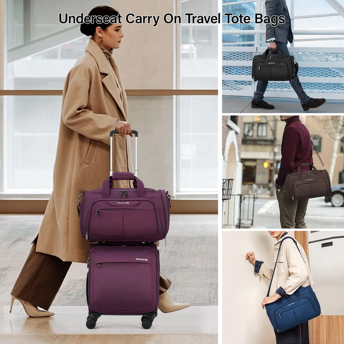 Black Lightweight Water Resistant Foldable Travel Duffel Bag R996470
