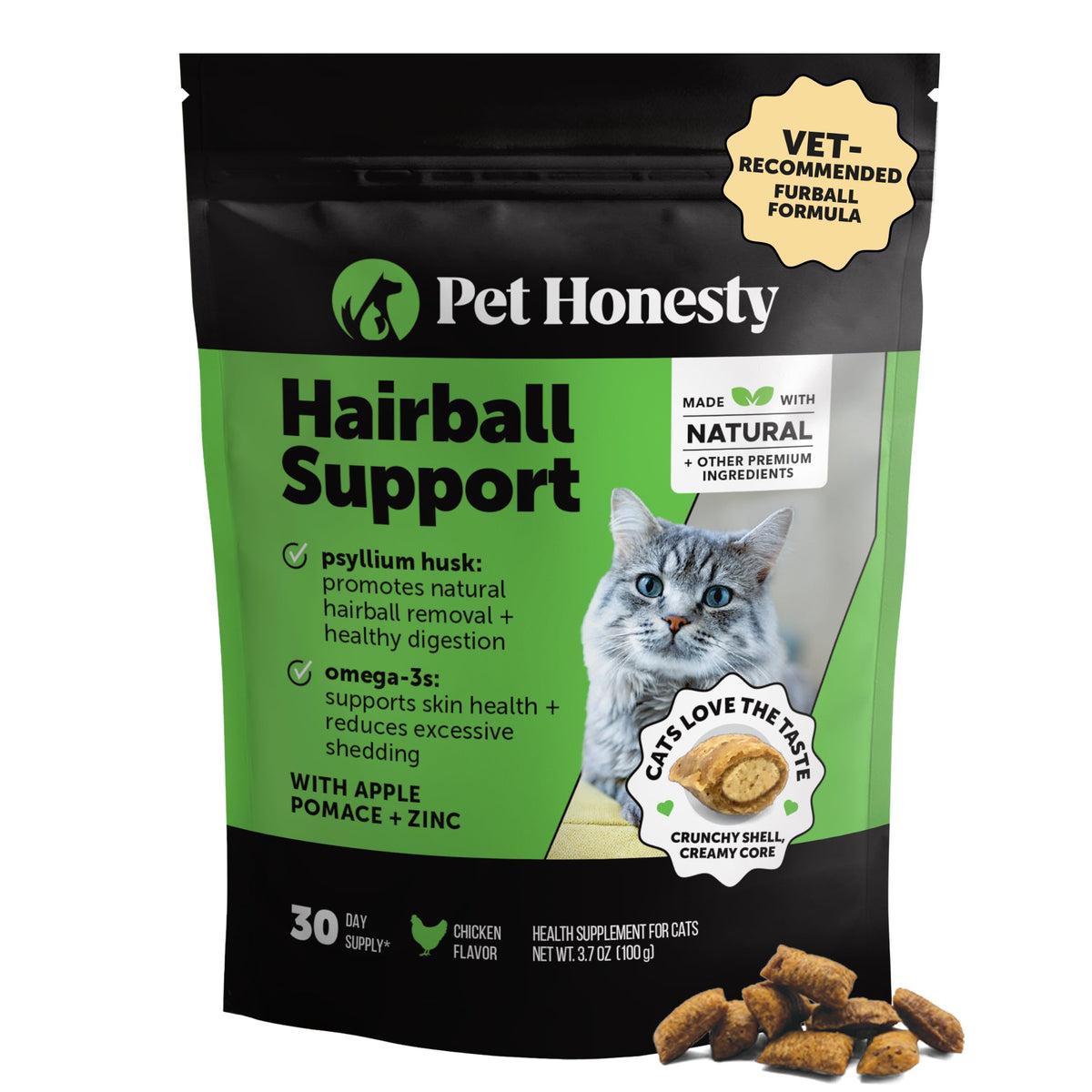 Chicken Cat Hairball Remedy Chews W3086