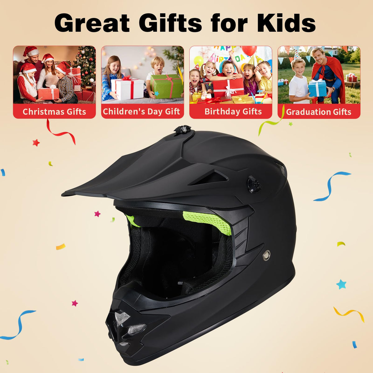 DOT Approved Full Face Motocross Helmet M11666