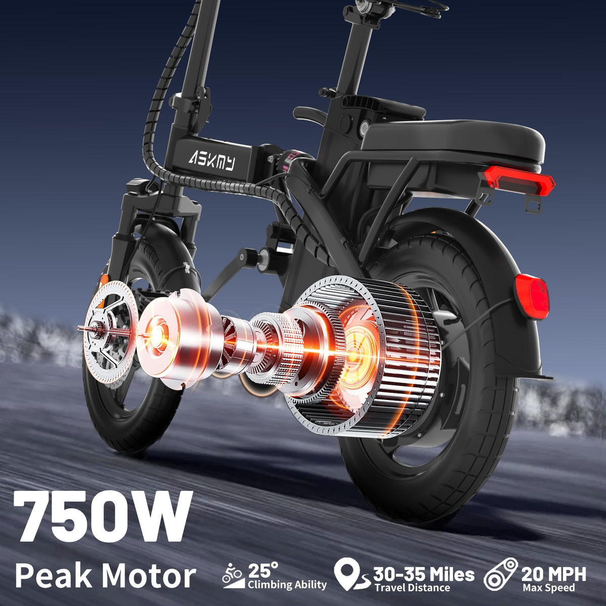 Foldable 14 Inch Electric Bike E673943