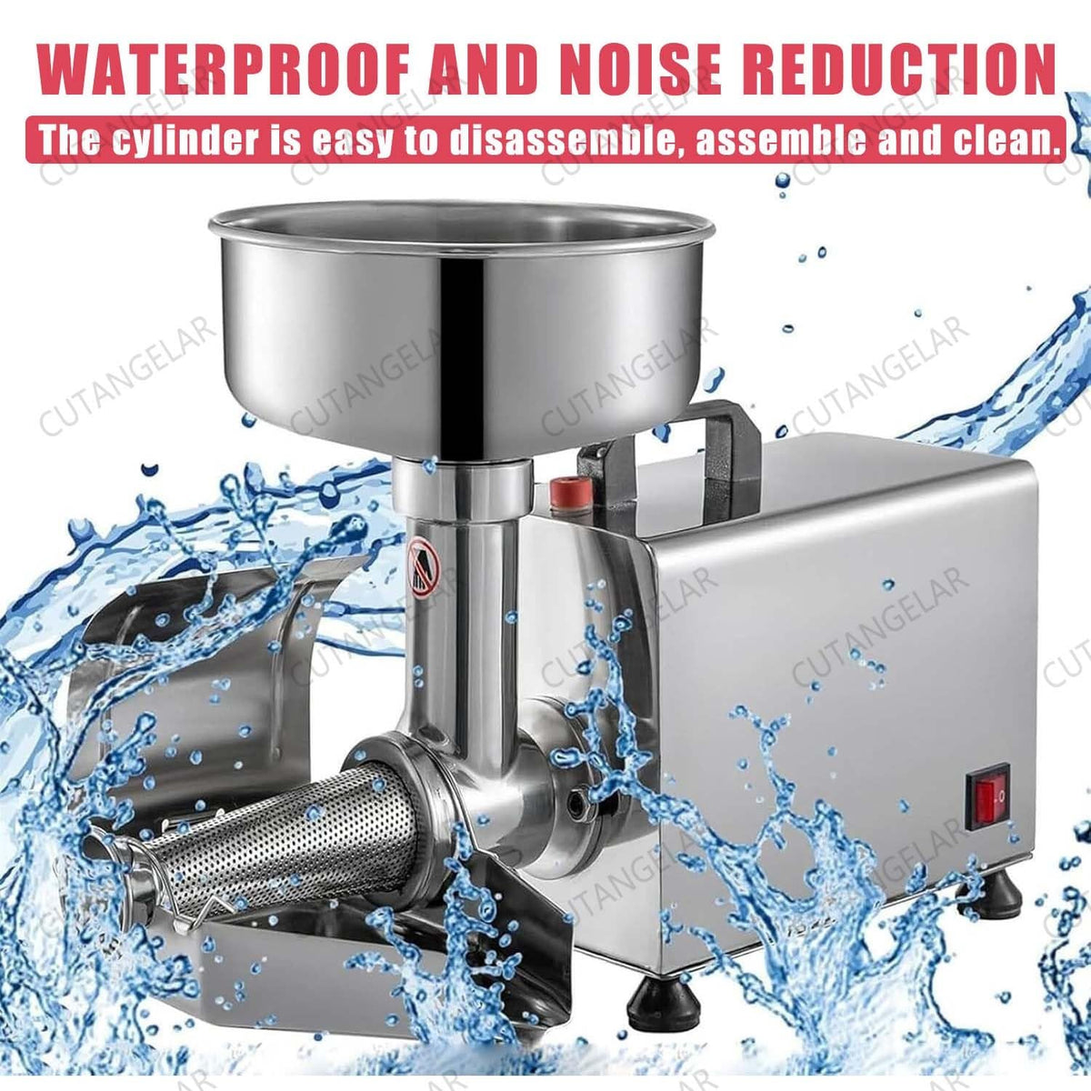 450W Automatic Stainless Steel Tomato Strainer V987532
