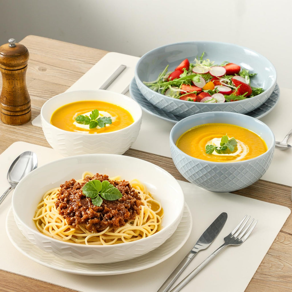 9.1'' 42 OZ Ceramic Pasta Bowls Set of 4 B416587